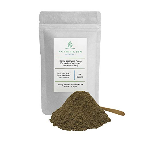 Horny Goat Weed Powder by Holistic Bin   Epimedium sagittatum  Barrenwort Leaf  80 Grams
