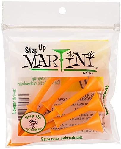 Martini 3 1 4" Step-Up Golf Tees  Orange  2