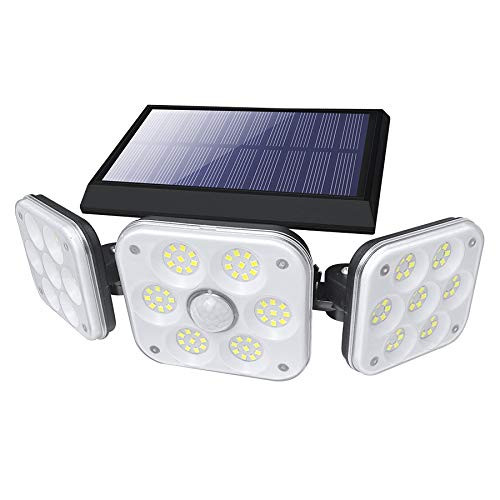 138 LEDs Solar LED Lights Outdoor Waterproof Powered Sunlight Solar Security Lamp PIR Motion Sensor Solar Flood Lights for Garden Courtyard