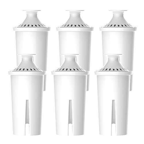 Waterspecialist NSF Certified Pitcher Water Filter  Replacement for Brita classic 35557  OB03  Mavea 107007  Compatible with Brita Pitchers Grand  Lake  Capri  Wave and More  Pack of 6