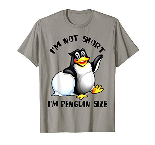 Funny I'm Not Short I'm Penguin Size Tee for Kids Youth T-Shirt