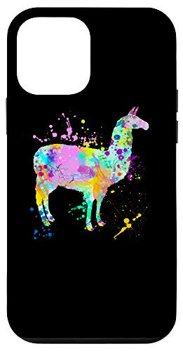 iPhone 12 mini Llama Watercolor Paint Splash Artsy Love Llamas Alpaca Lover Case
