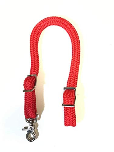 wither strap rope horse tack red