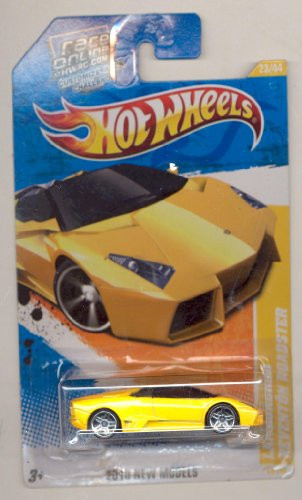 Hot Wheels 2011-23 240 ORANGE 2010 New Models Lamborghini Reventon Roadster Race On Line Card 1 64 Scale