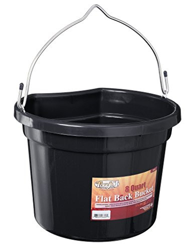 Tough 1 Flat Back Bucket  Black  8-Quart