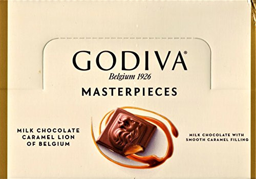 Godiva Masterpieces Belgium Milk Chocolate Caramel Lion 1 oz Pack of 12 Godiva Masterpieces Belgium Milk Chocolate Caramel Lion 1 oz Pack of 12
