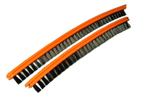 Eureka Sanitaire Upright Vacuum Cleaner Vibra Groomer II Wide Track Brushroll Inserts  1 Pair  1 Long  1 Short  Orange Inserts  Black Nylon bristles