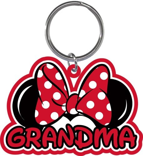 Disney Grandma Family MInnie Mouse Keychain Keyring Lasercut