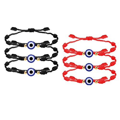 6Pcs Evil Eye 7 Knot Style Lucky Protection Amulet Bracelet Adjustable Handmade 10 Knots Red String Bracelets Kabbalah Evil Eyes Charms Good Luck Braided Chains for Women Men-Knot 6Pcs Evil Eye 7 Knot Style Lucky Protection Amulet Bracelet Adjustable Handmade 10 Knots Red String Bracelets Kabbalah Evil Eyes Charms Good Luck Braided Chains for Women Men-Knot