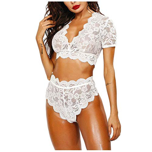 Lingerie for Women for Sex Women's Sexy Lingerie Set Push Up Two Piece Bra and Panty White Lingerie for Women for Sex Women's Sexy Lingerie Set Push Up Two Piece Bra and Panty White