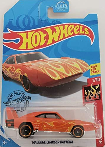 Hot Wheels 2019 Hw Flames Gamestop Exclusive - '69 Dodge Charger Daytona  Orange