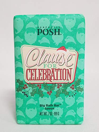 Perfectly Posh CLAUSE FOR CELEBRATION Chunk Big Bath Bar  Holiday Edition  7 oz.