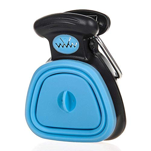 Pooper Scooper Portable Dog Poop Scooper Sanitary Dog Waste Pick Up Heavy Duty Dog Waste Cleaner with Bag Dispenser  Scooper Poop Scoop Clean Blue
