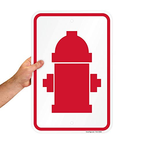 SmartSign "Fire Hydrant" Sign  12" x 18" Aluminum