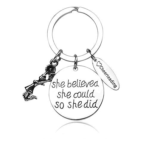 Stainless Steel Keychain Gifts for Women Teen Girls Pendant Key Chain - She Believed She Could So She Did Stainless Steel Keychain Gifts for Women Teen Girls Pendant Key Chain - She Believed She Could So She Did