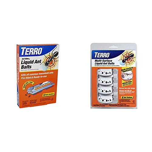 Terro T300B Liquid Ant Bait Ant Killer 12 Bait Stations and t334 Adhesive Strips for Discreet Multi-Surface Liquid Ant Baits 1 Pack Orange Terro T300B Liquid Ant Bait Ant Killer 12 Bait Stations and t334 Adhesive Strips for Discreet Multi-Surface Liquid Ant Baits 1 Pack Orange