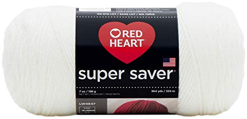 Red Heart E300-316 Red Heart Super Saver Yarn - Soft White