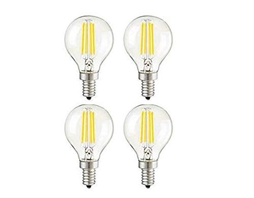 CTKcom G45 4W Candelabra LED Bulbs Dimmable 4 Pack - E14 Base Vintage Edison Incandescent Bulb 40W Equivalent 6000K Daylight White Bulbs for Home Pendant Light Sconces Light Fixtures AC110V~130V