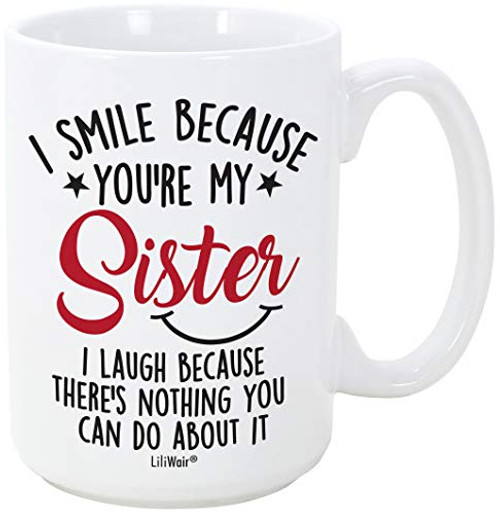 Mothers Day Gifts For Sister. Sister Gifts From Sister. Big Sisters Gift From Brother. Little Sister Birthday Gift. Funny Best Coffee Mug Cup Ideas. New Happy Funny Mugs Presents  1  15 OZ Red