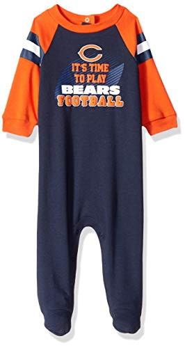 NFL Chicago Bears Team Sleep and Play Footies  Blue Orange Chicago Bears  3-6 Months  138731160BEA06M-412