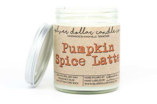 Pumpkin Spice Latte Candle 8oz Scented Soy  Hand poured 100% Soy Wax Made in Tennessee  USA