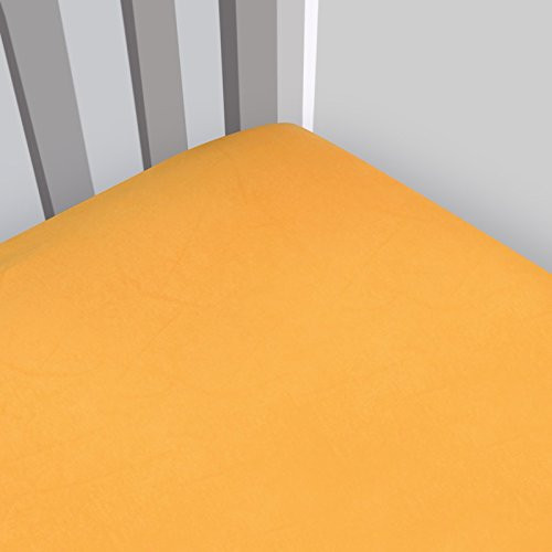 Magnolia Organics Fitted Interlock Crib Sheet - Porta  Butterscotch