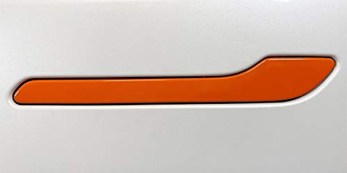 Custom Cut Graphics Full Door Handle Wrap for Tesla Model 3 Y  Gloss Orange