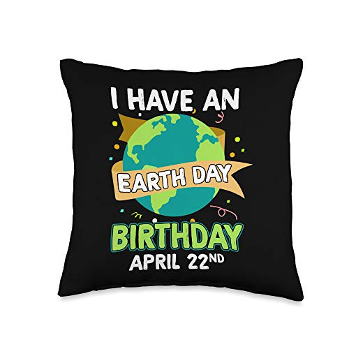 Earth Day Green Planet Design Gifts Earth Day April 22nd Green Birthday Gift Throw Pillow  16x16  Multicolor