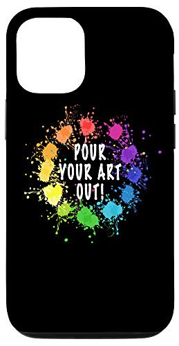 iPhone 12 12 Pro Acrylic Paint Pouring Artist Gift Fluid Art Painter Case