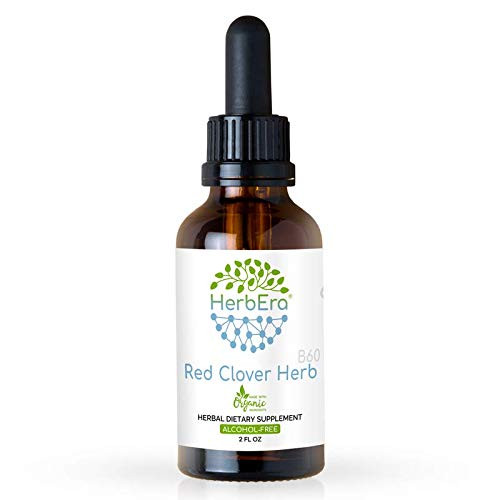 Red Clover Herb B60 Alcohol-Free Herbal Extract Tincture Organic Red Clover Herb Trifolium Pratense Dried Leaf and Flower 2 fl oz Red Clover Herb B60 Alcohol-Free Herbal Extract Tincture Organic Red Clover Herb Trifolium Pratense Dried Leaf and Flower 2 fl oz