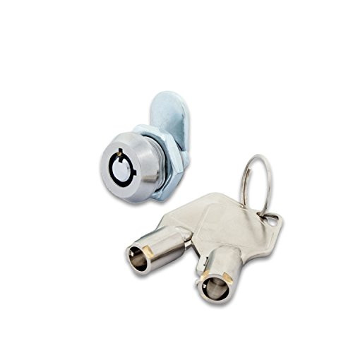 FJM Security 2200AS-KA Miniature Tubular Cam Lock with 3/8" Cylinder and Chrome Finish, Keyed Alike
