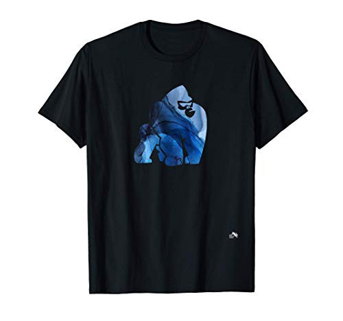 Watercolor Paint Style - Blue Gorilla - Great Ape Primate T-Shirt