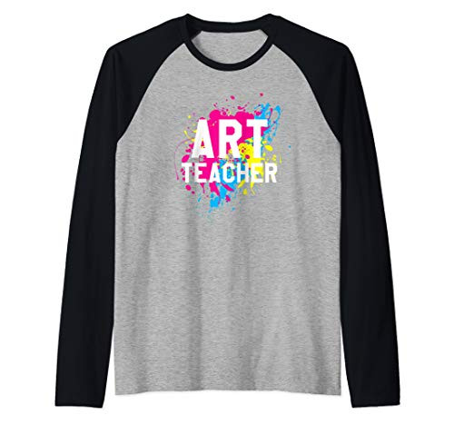 Original Splatter Paint Art Professor Teacher Raglan Baseball Tee