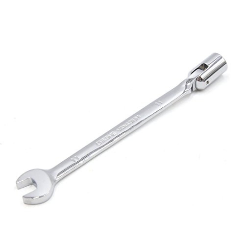 uxcell 11mm Swivel Head Combination Socket Spanner Wrench Auto Car Repairing Tool
