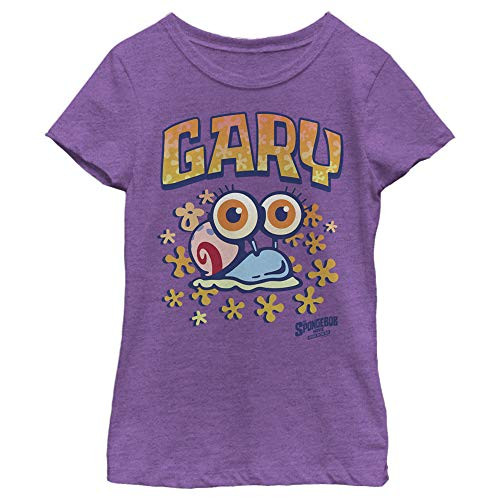 Girl's Spongebob Squarepants Sponge on The Run Baby Snail Gary T-Shirt - Purple Berry - Large