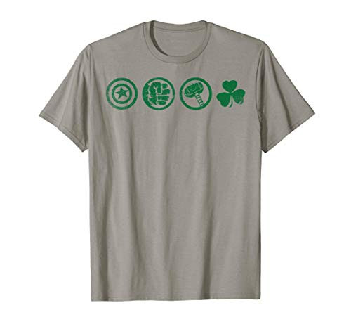 Marvel Hulk Thor Shamrock Icons St. Patrick's T-Shirt T-Shirt