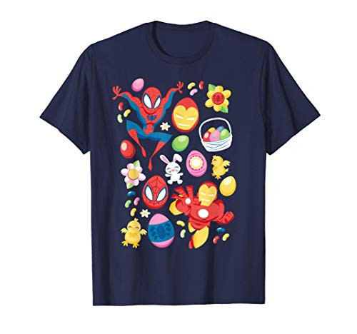Marvel Easter Spider-Man  and  Iron Man Easter Baskets T-Shirt