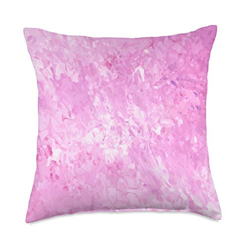 YO Design Gift Cool Abstract Pattern Pastel Pink Purple White Throw Pillow  18x18  Multicolor