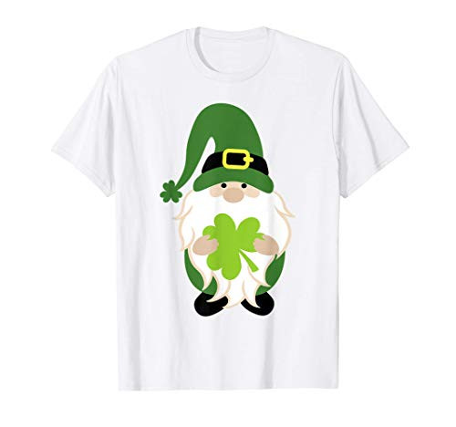 Gnome T Shirt Shamrock Lucky Womens Happy St Patricks Day T-Shirt