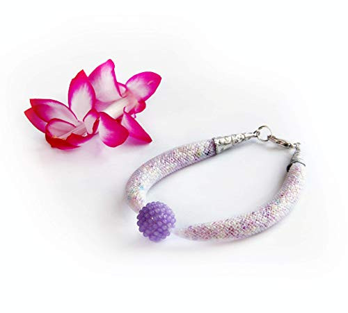 Bracelet Purple and White - Handmade Jewelry for Women Bracelets - Youth Teens Bracelets - Jewelry Gifts for Women - Bead Bracelet for Women