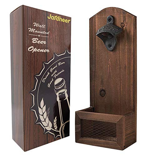 Jardineer Bar Beer Opener Wall Mounted Beer Bottle Opener with Cap Catcher Wood Bottle Opener Wall Mounted Vintage Beer Gifts for Men and Beer Lovers Pub Kitchen Patio and Cabin Jardineer Bar Beer Opener Wall Mounted Beer Bottle Opener with Cap Catcher Wood Bottle Opener Wall Mounted Vintage Beer Gifts for Men and Beer Lovers Pub Kitchen Patio and Cabin