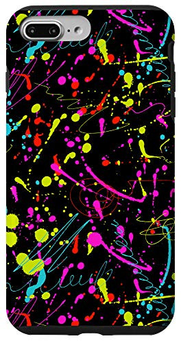 iPhone 7 Plus 8 Plus 80s Splatter Paint Custom Design Cute Phone Case Cover Case