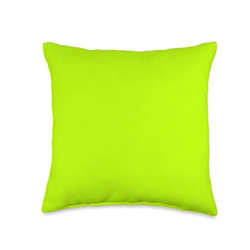podartist Bitter Lime Green Yellow Solid Color Throw Pillow  16x16  Multicolor