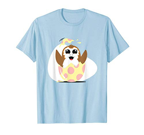 Star Wars Porg Cartoon Hatching from Easter Egg T-Shirt