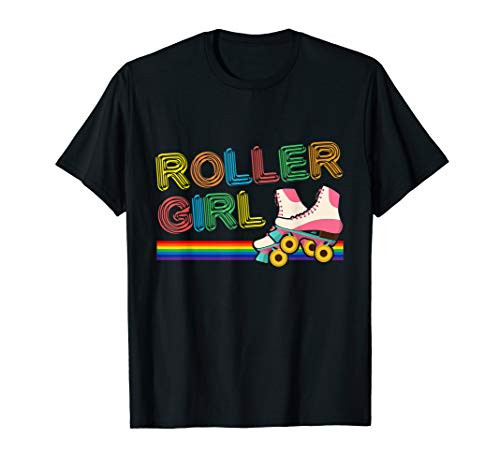 Roller Girl Vintage Seventies 70's Cool Retro Skates Skating T-Shirt