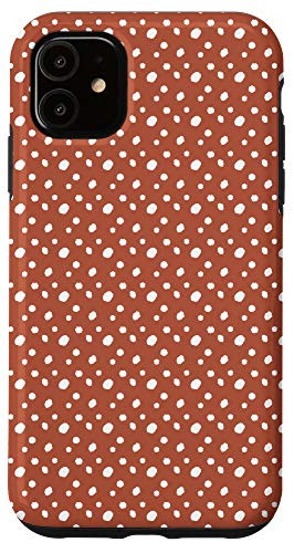 iPhone 11 White Mango Orange - Dalmation Animal Print Spot Pattern Case