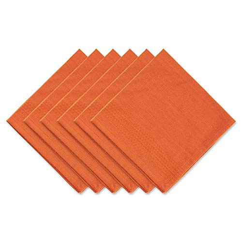 DII Tabletop Collection Harvest Market  Napkin Set  Burnt Orange 6 Piece