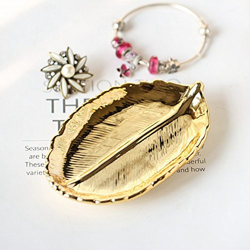 Golden Leaf Shaped Small Ceramic 