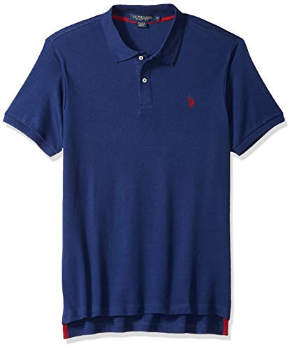 U.S. Polo Assn. Men's Classic Fit Solid Short Sleeve Interlock Polo Shirt  Marina Blue  XXL