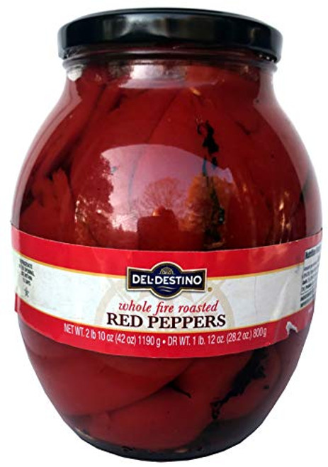 Del Destino Fire Roasted Red Peppers 42 Oz